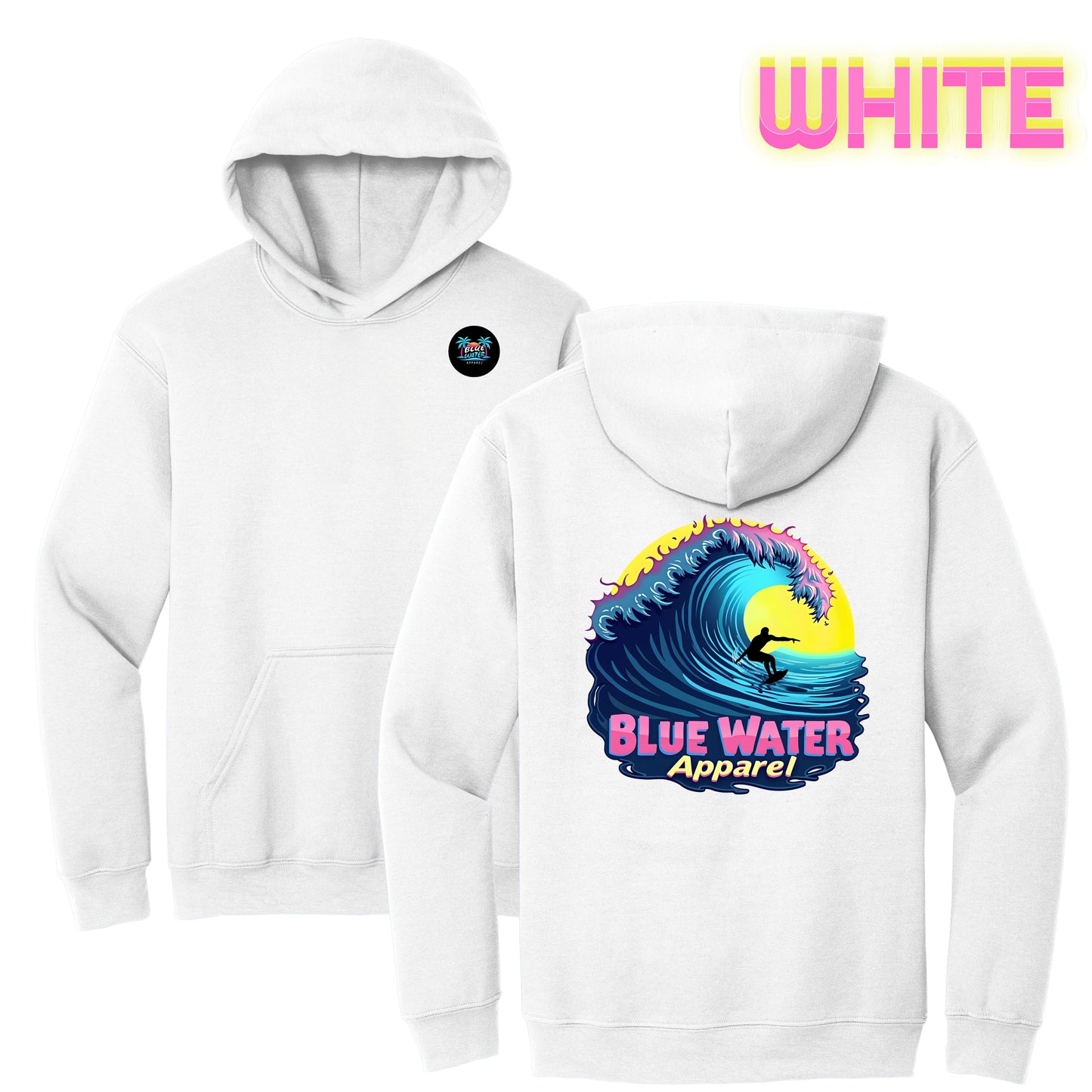 Retro Graphic Hoodie - Neon Surfer by Blue Water Apparel