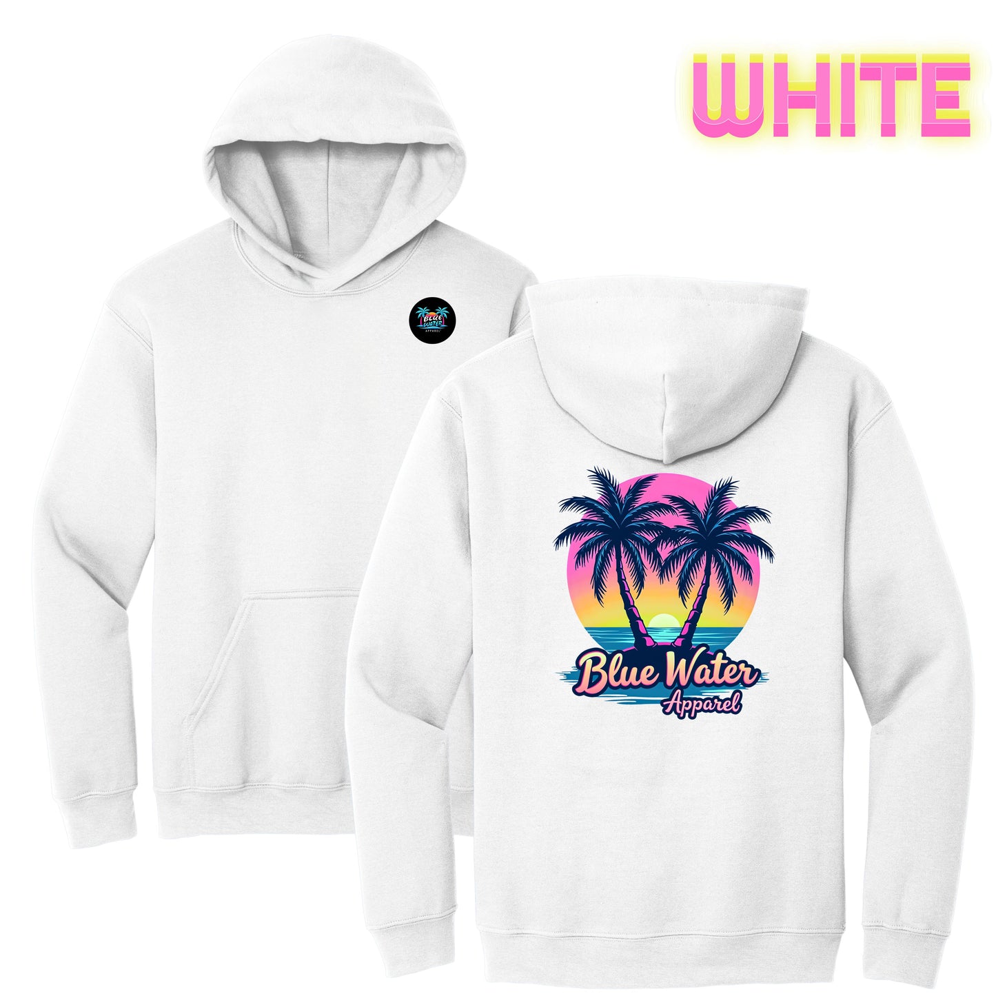 Retro Graphic Hoodie - Neon Tropics by Blue Water Apparel