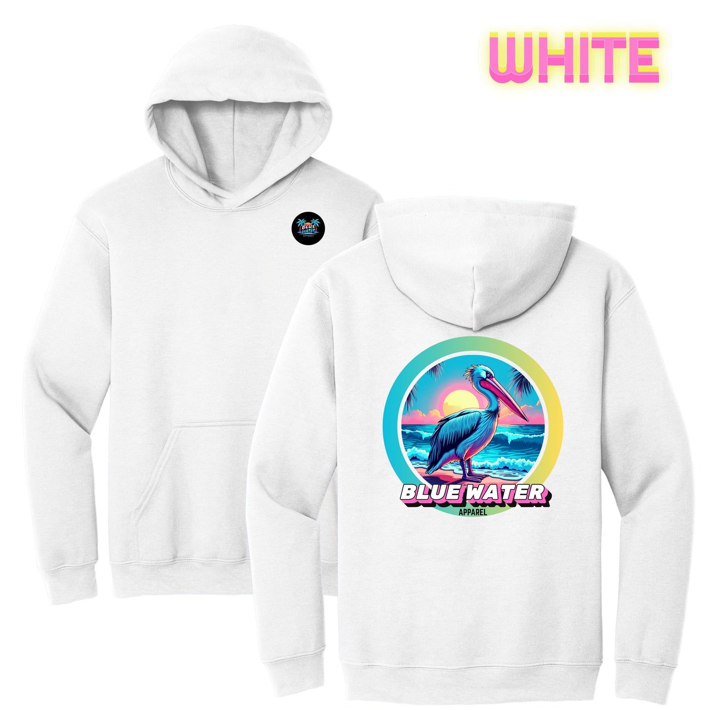 Retro Graphic Hoodie - Retro Pelican by Blue Water Apparel