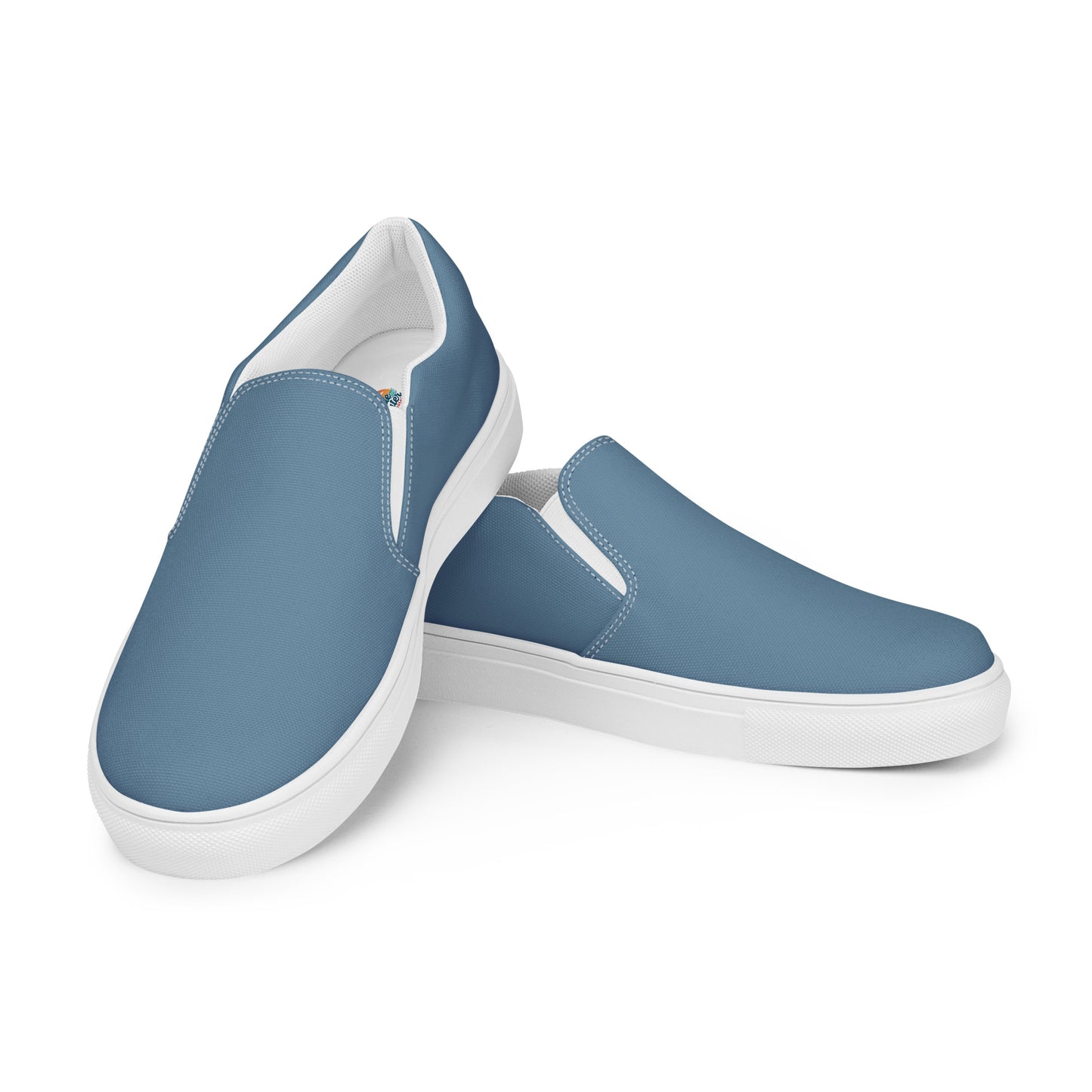 Steel Blue Men’s Slip-On Canvas Shoes to Match Our Vintage Collection & Hibiscus Wave T-Shirts!