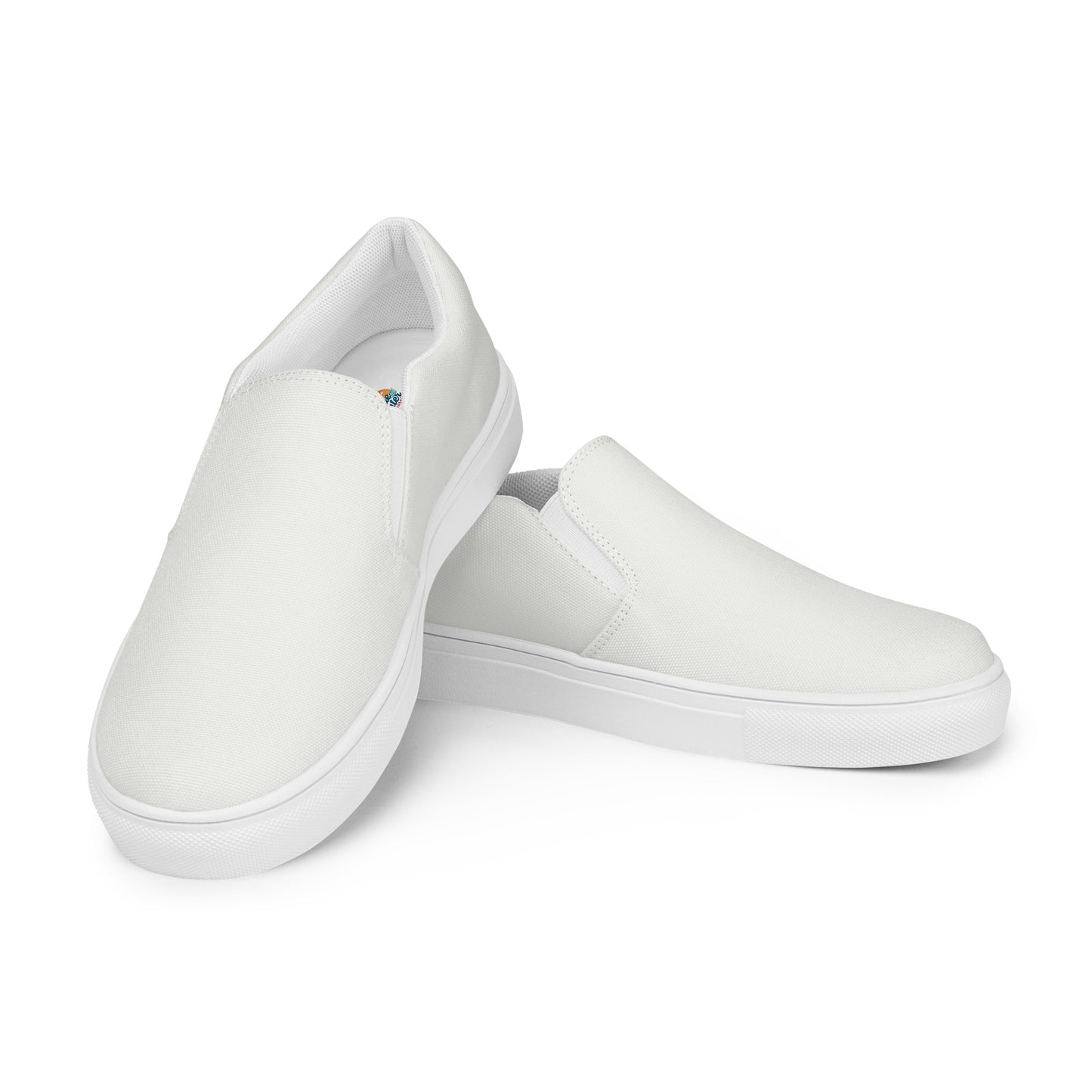 White Men’s Slip-On Canvas Shoes to Match Our Retro Collection T-Shirts!