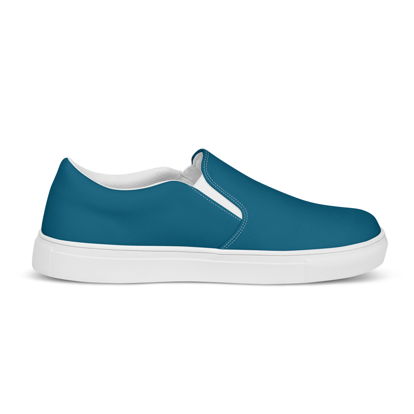 Deep Teal Men’s Slip-On Canvas Shoes to Match Our Hibiscus Wave Collection T-Shirts!