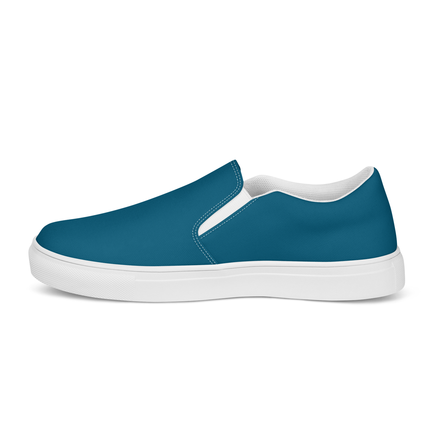 Deep Teal Men’s Slip-On Canvas Shoes to Match Our Hibiscus Wave Collection T-Shirts!