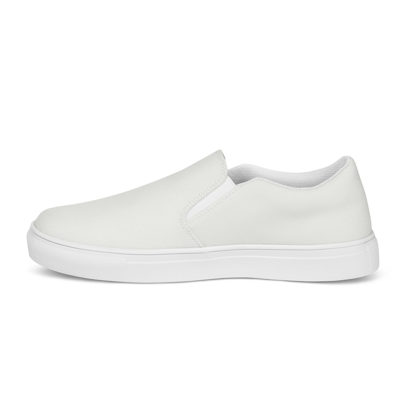 White Men’s Slip-On Canvas Shoes to Match Our Retro Collection T-Shirts!