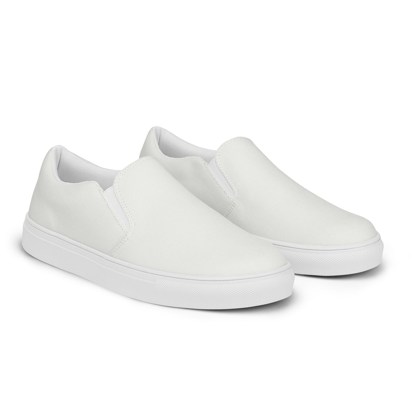 White Men’s Slip-On Canvas Shoes to Match Our Retro Collection T-Shirts!