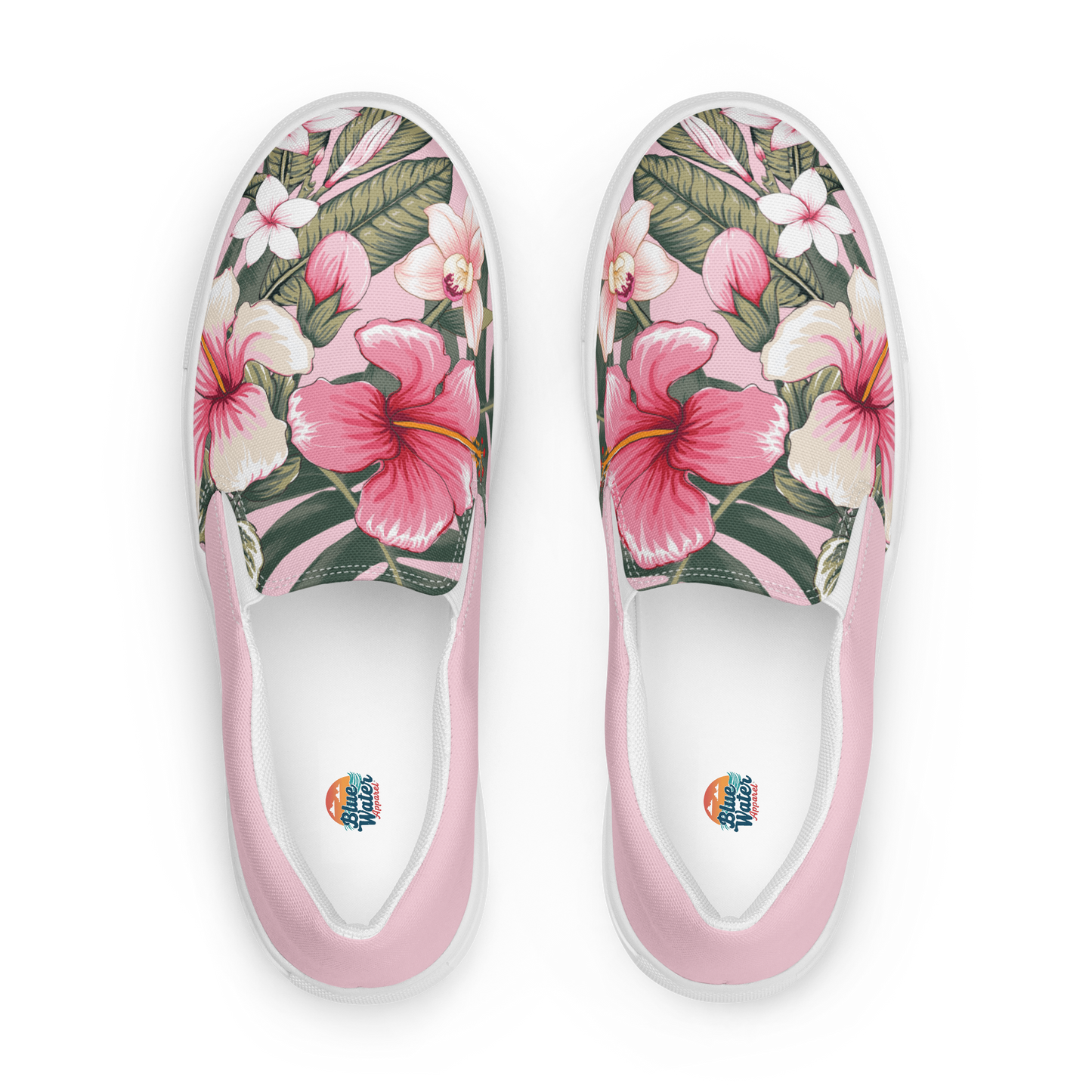 Tropical Bloom Women's Slip-On Canvas Shoes by Blue Water Apparel