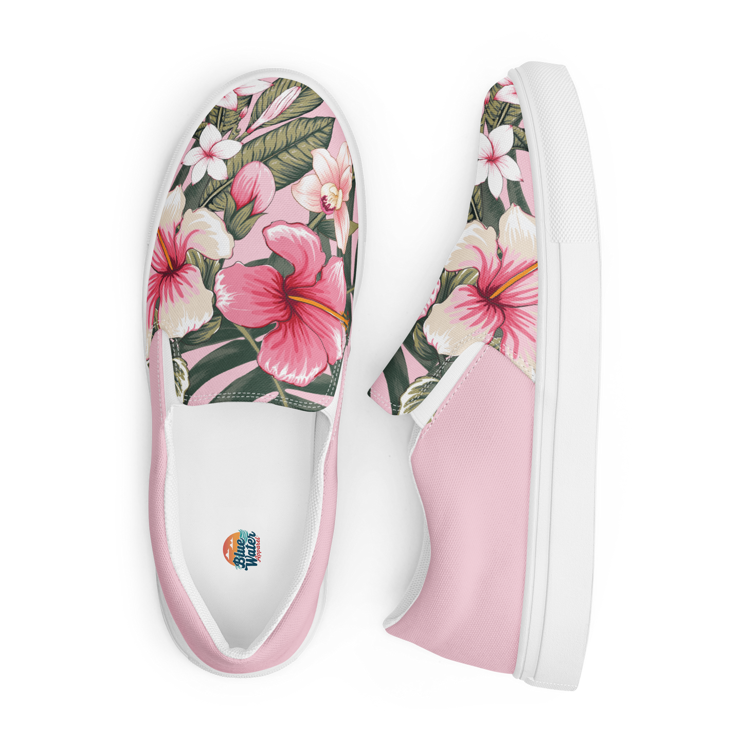 Tropical Bloom Women's Slip-On Canvas Shoes by Blue Water Apparel