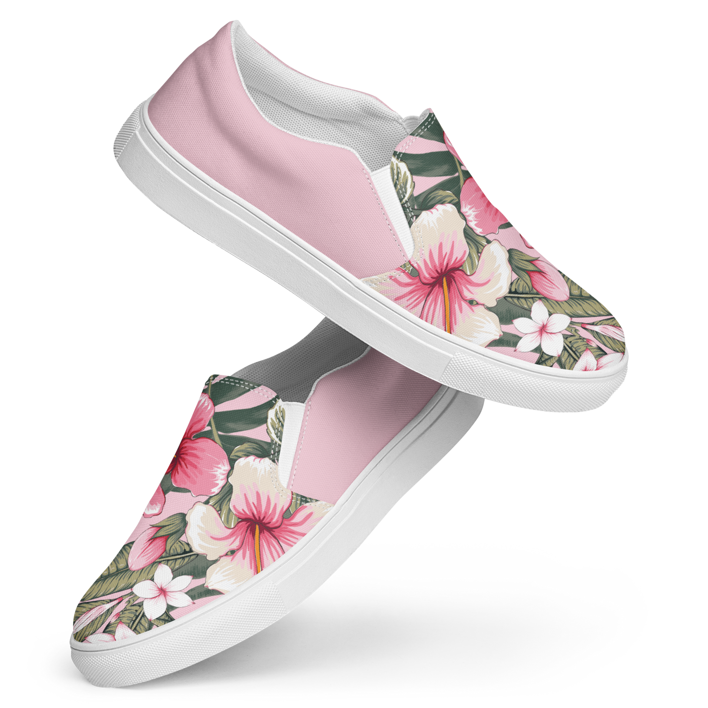 Tropical Bloom Women's Slip-On Canvas Shoes by Blue Water Apparel
