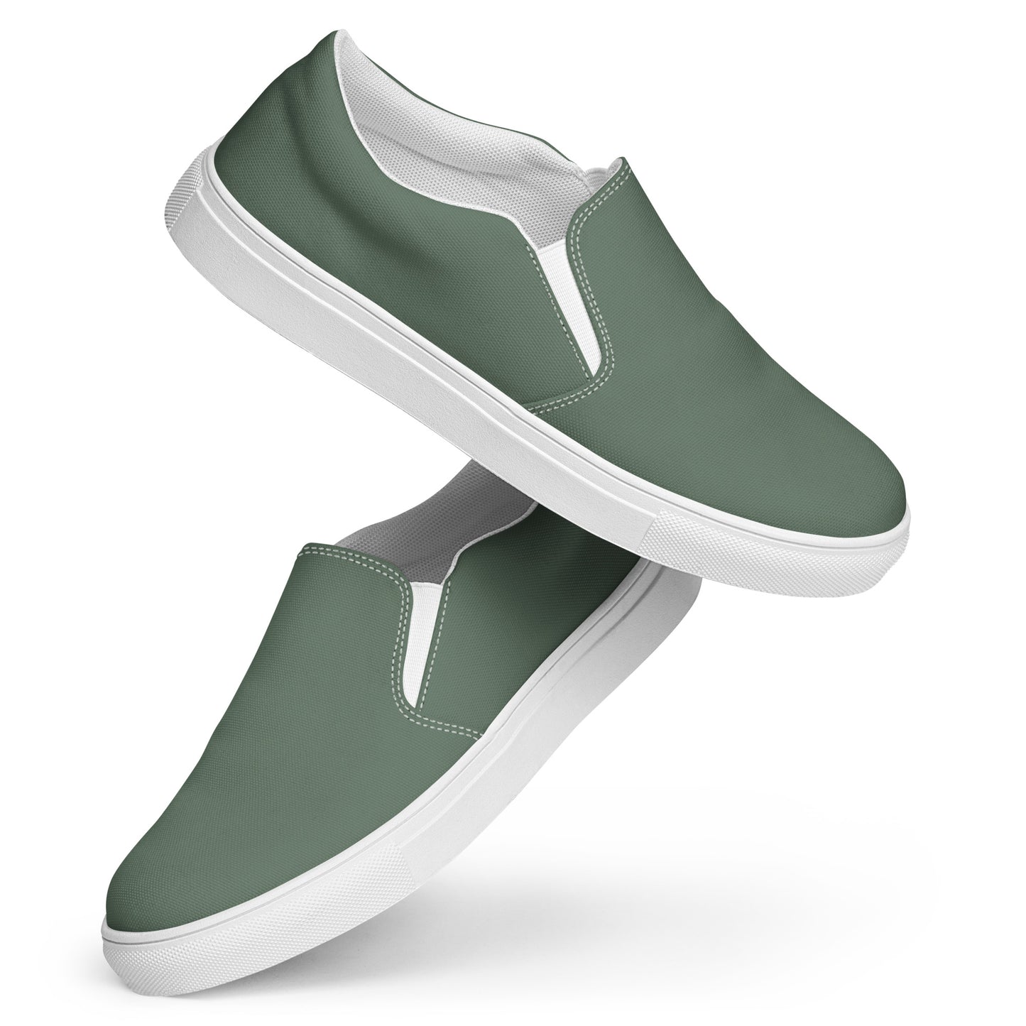 Military Green Women’s Slip-On Canvas Shoes to Match Our Vintage Collection Hooded Sweatshirts!