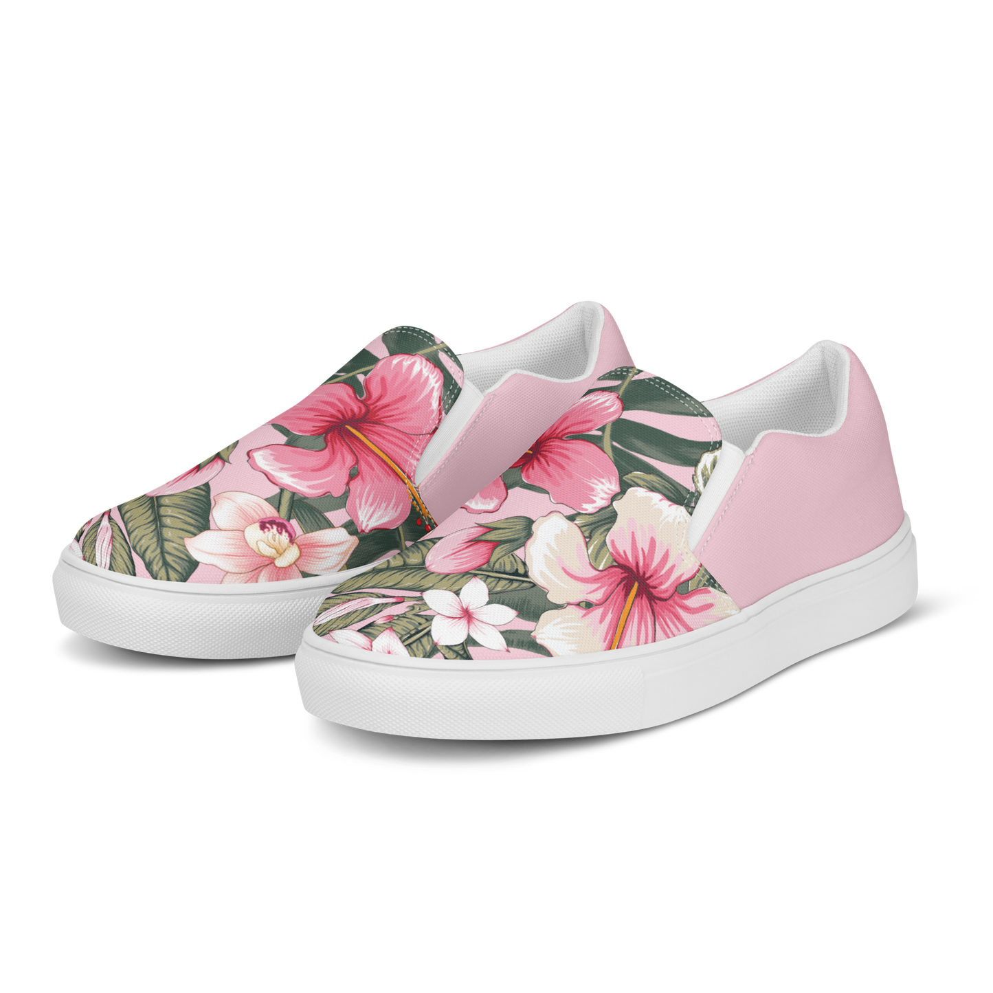 Tropical Bloom Women's Slip-On Canvas Shoes by Blue Water Apparel