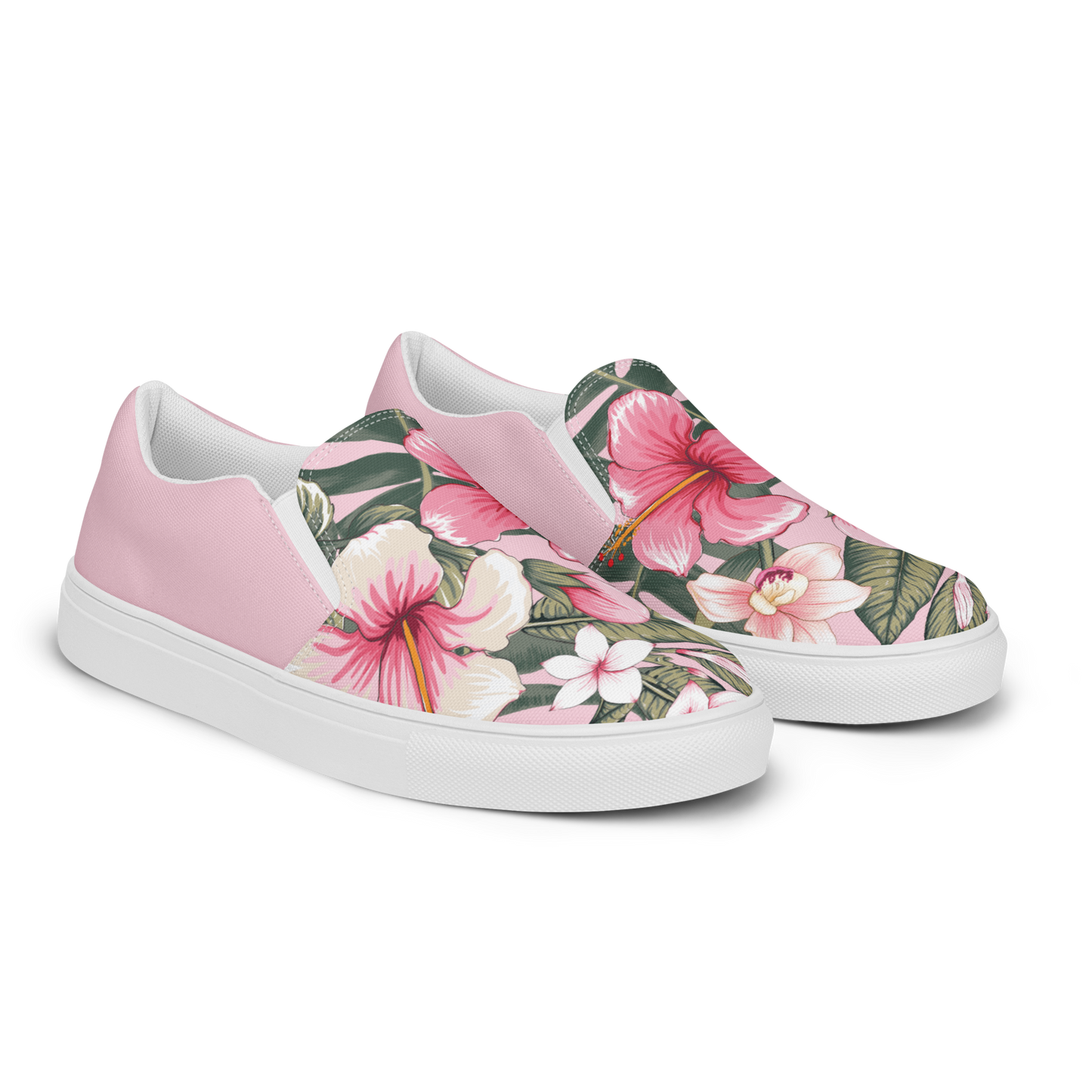 Tropical Bloom Women's Slip-On Canvas Shoes by Blue Water Apparel