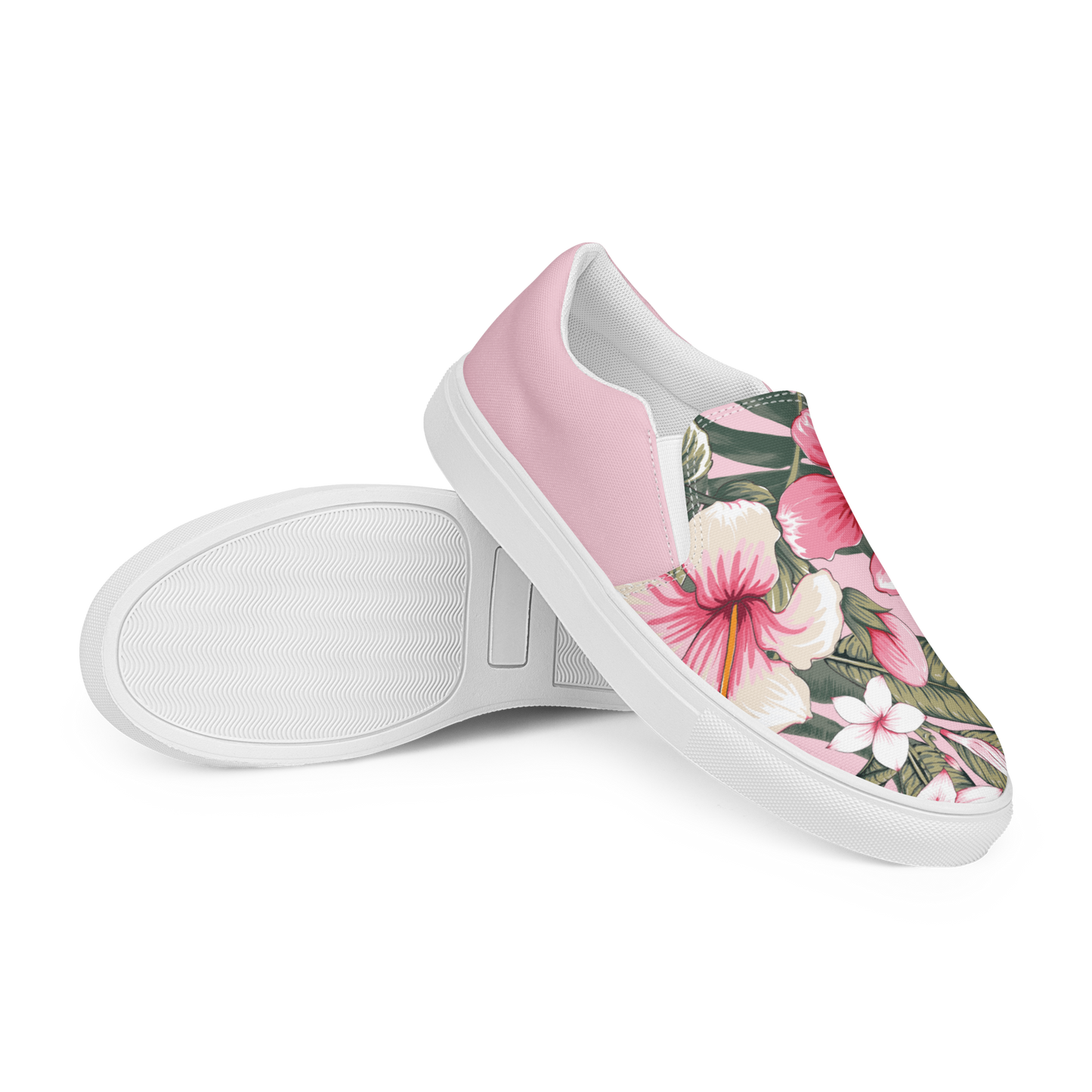 Tropical Bloom Women's Slip-On Canvas Shoes by Blue Water Apparel