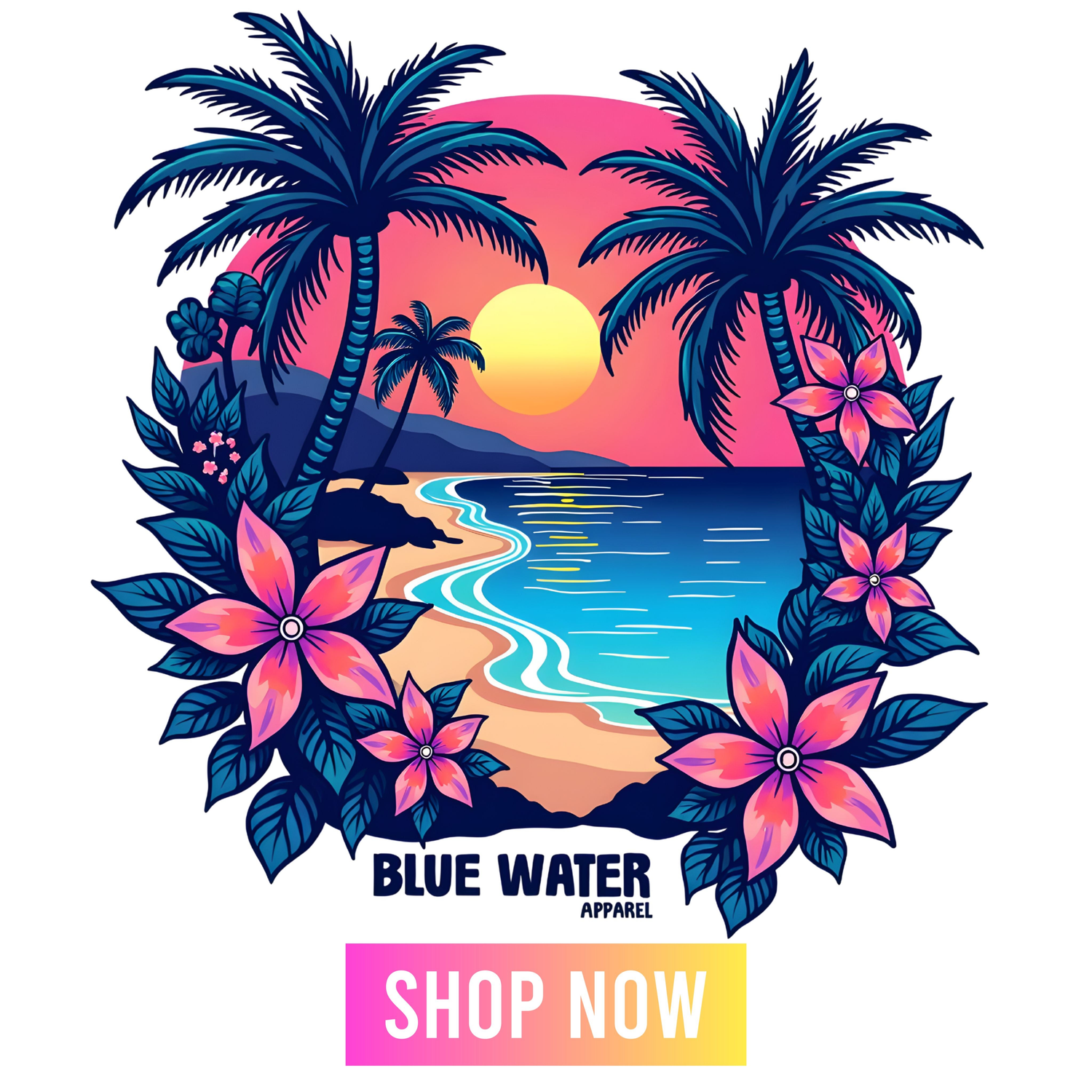 Tropical Sunset Shop Now Button