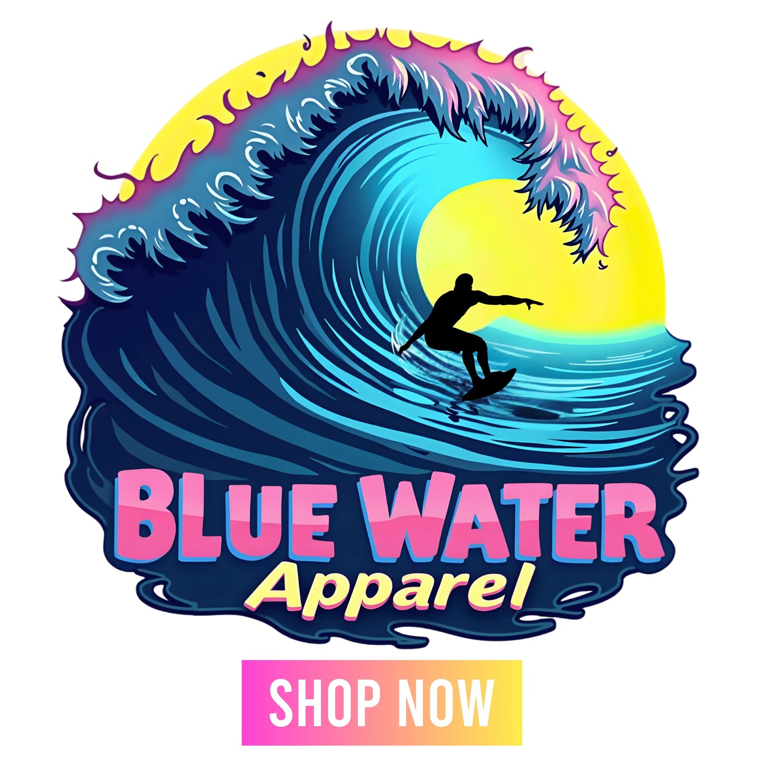 Neon Surfer Shop Now Button