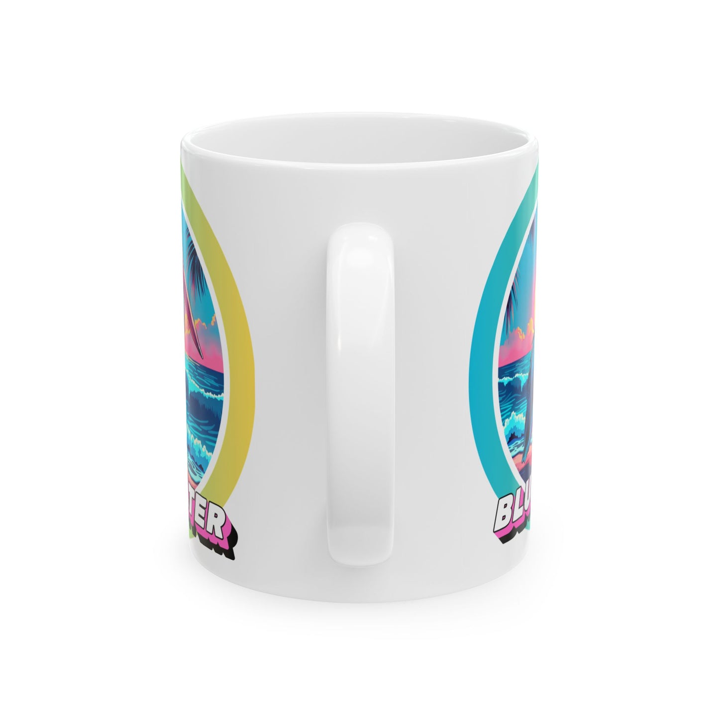 Retro Graphic Ceramic Mug - Retro Pelican by Blue Water Apparel