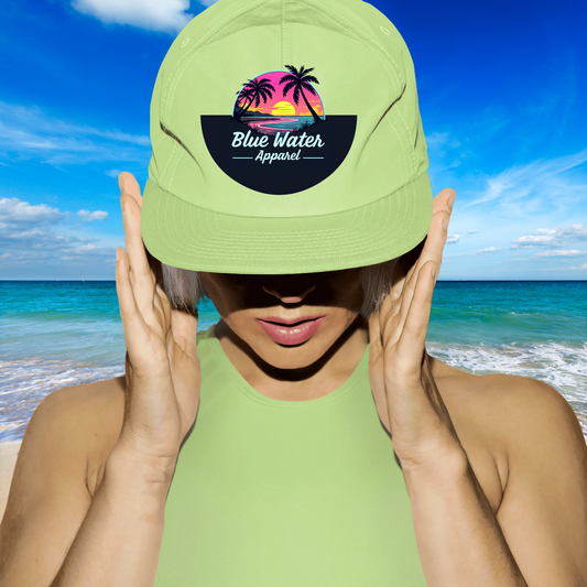Neon Sunset Surf Cap, Unisex, 14 Colors To Choose From, Exclusive Design by Blue Water Apparel
