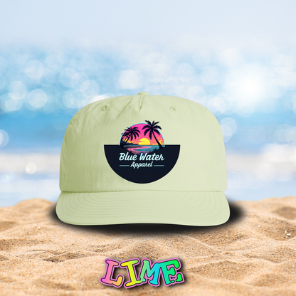 Retro Graphic Surf Cap - Neon Sunset by Blue Water Apparel