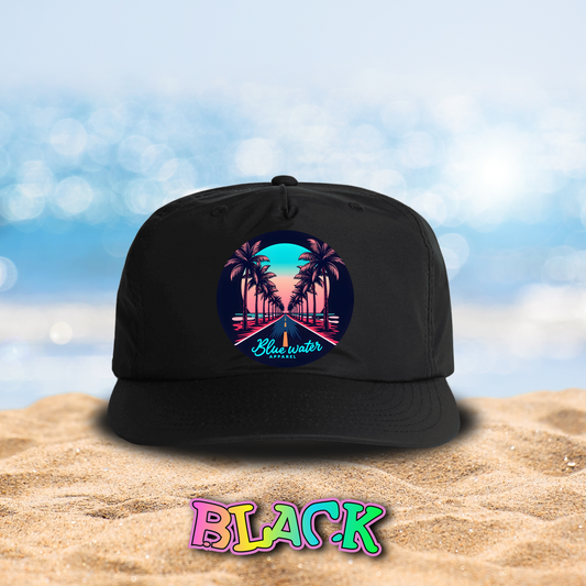 Palm Tree Road Surf Cap Designed by Blue Water Apparel