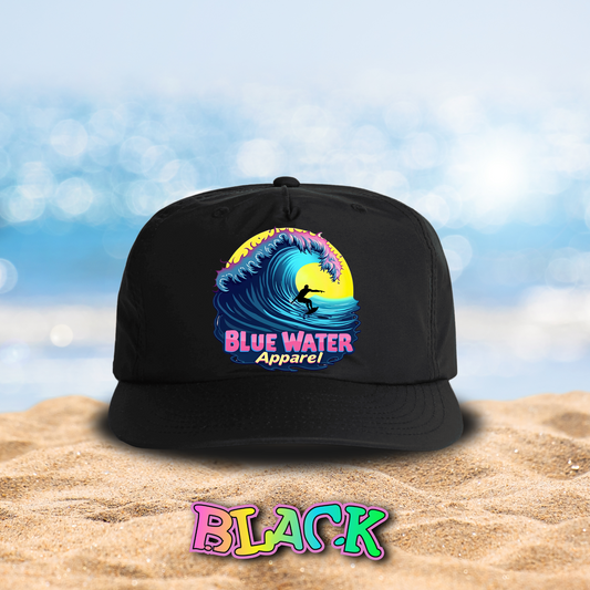 Retro Graphic Surf Cap - Neon Surfer by Blue Water Apparel