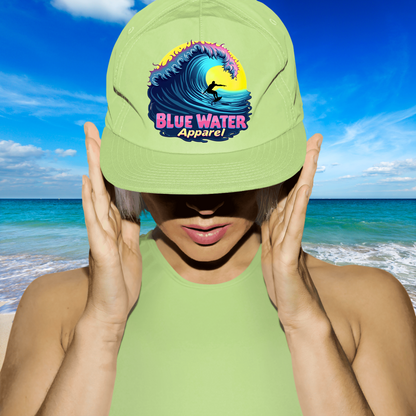 Retro Graphic Surf Cap - Neon Surfer by Blue Water Apparel