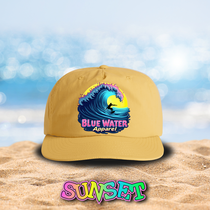 Retro Graphic Surf Cap - Neon Surfer by Blue Water Apparel