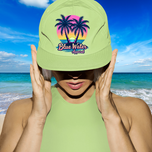 Retro Graphic Surf Cap - Neon Tropics by Blue Water Apparel