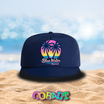 Retro Graphic Surf Cap - Neon Tropics by Blue Water Apparel