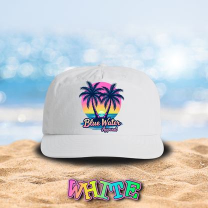 Retro Graphic Surf Cap - Neon Tropics by Blue Water Apparel
