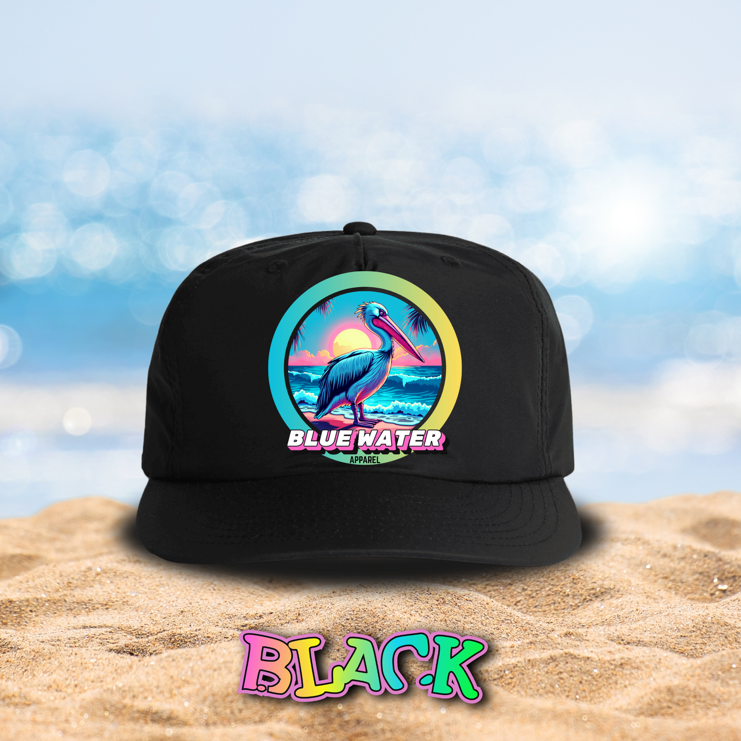 Retro Graphic Surf Cap - Retro Pelican by Blue Water Apparel