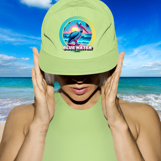 Retro Graphic Surf Cap - Retro Pelican by Blue Water Apparel