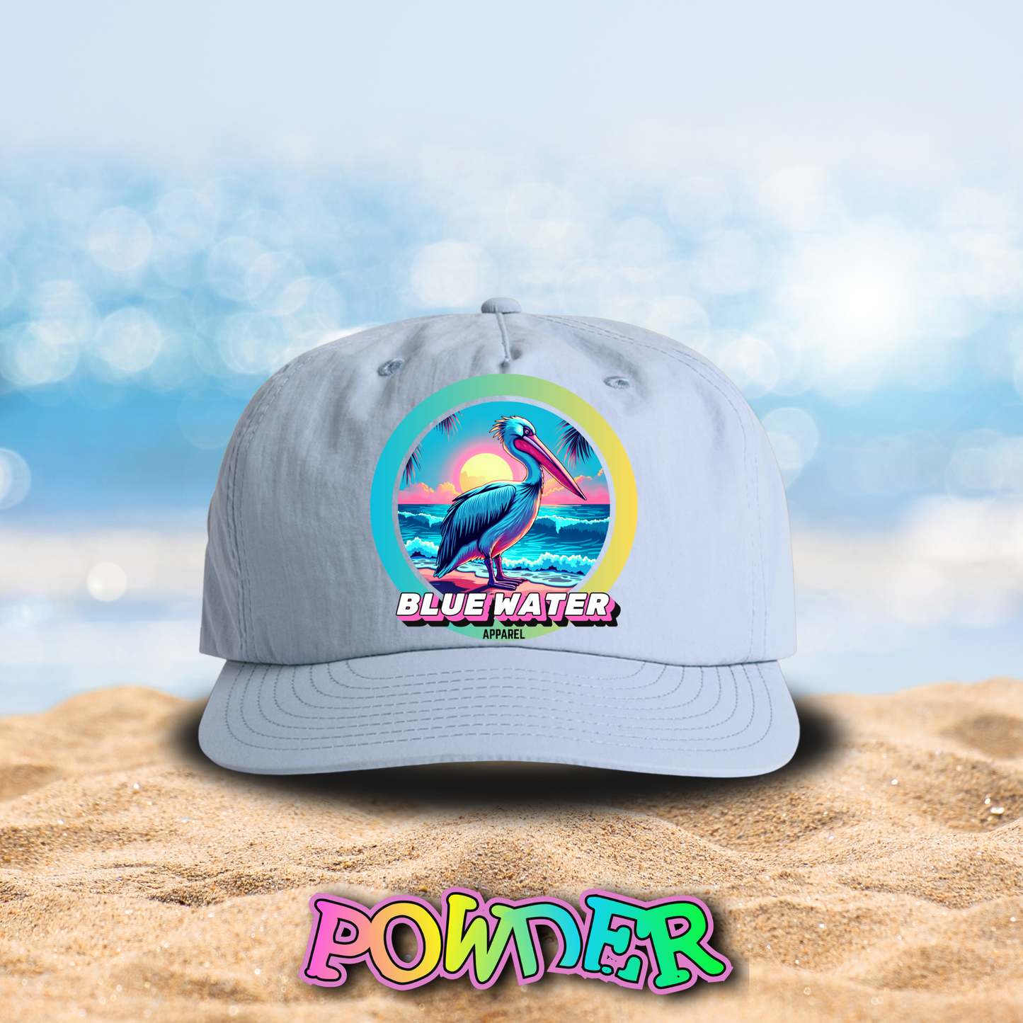 Retro Graphic Surf Cap - Retro Pelican by Blue Water Apparel