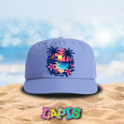 Retro Graphic Surf Cap - Tropical Sunset by Blue Water Apparel