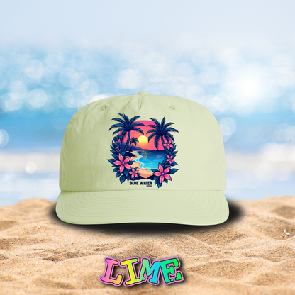 Retro Graphic Surf Cap - Tropical Sunset by Blue Water Apparel