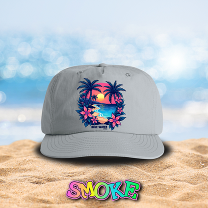 Retro Graphic Surf Cap - Tropical Sunset by Blue Water Apparel