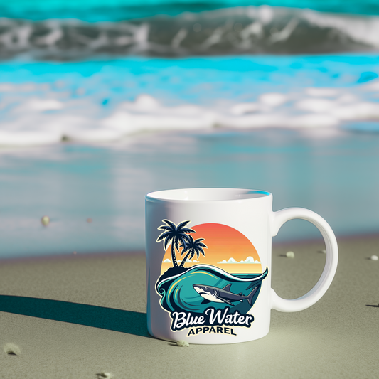 Shark Wave 11oz. Ceramic Mug by Blue Water Apparel