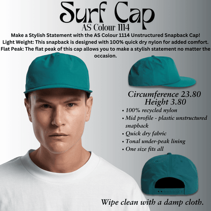 Vintage Graphic Surf Cap - Shark Wave by  Blue Water Apparel