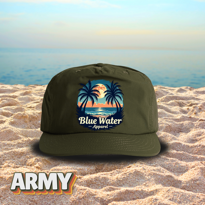 Vintage Graphic Surf Cap - Tropical Moon by Blue Water Apparel