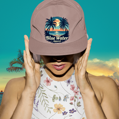 Vintage Graphic Surf Cap - Tropical Moon by Blue Water Apparel