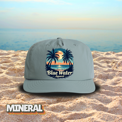 Vintage Graphic Surf Cap - Tropical Moon by Blue Water Apparel