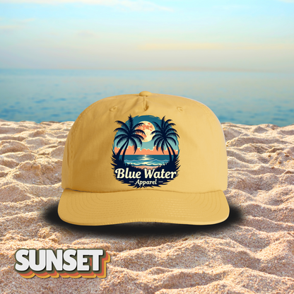 Vintage Graphic Surf Cap - Tropical Moon by Blue Water Apparel