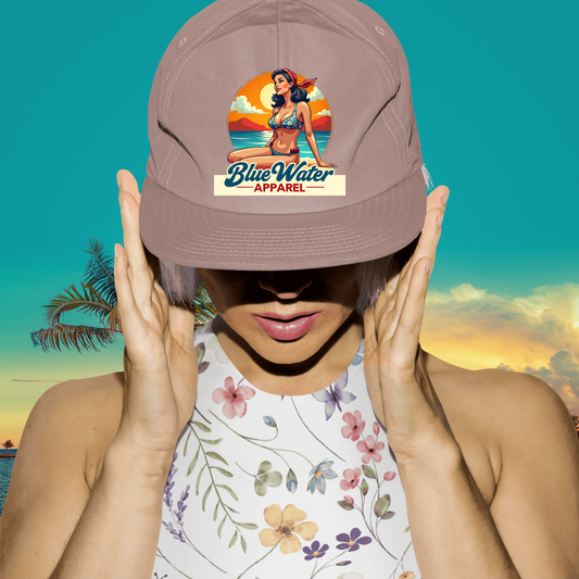 Vintage Graphic Surf Cap - Vintage Pin-Up by Blue Water Apparel