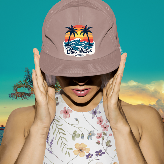 Vintage Graphic Surf Cap - Vintage Sunset by Blue Water Apparel