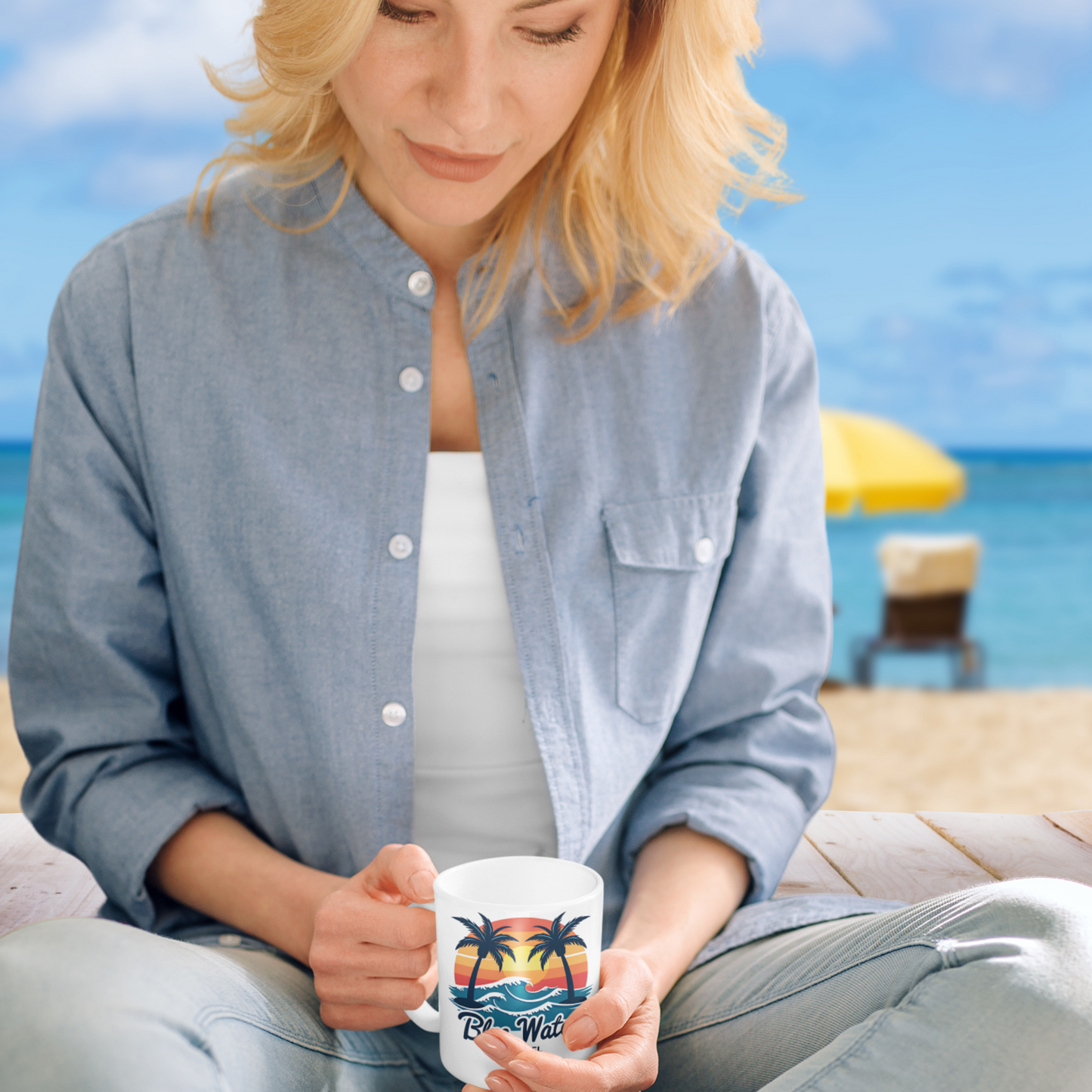 Vintage Sunset 11oz. Coffee Mug by Blue Water Apparel
