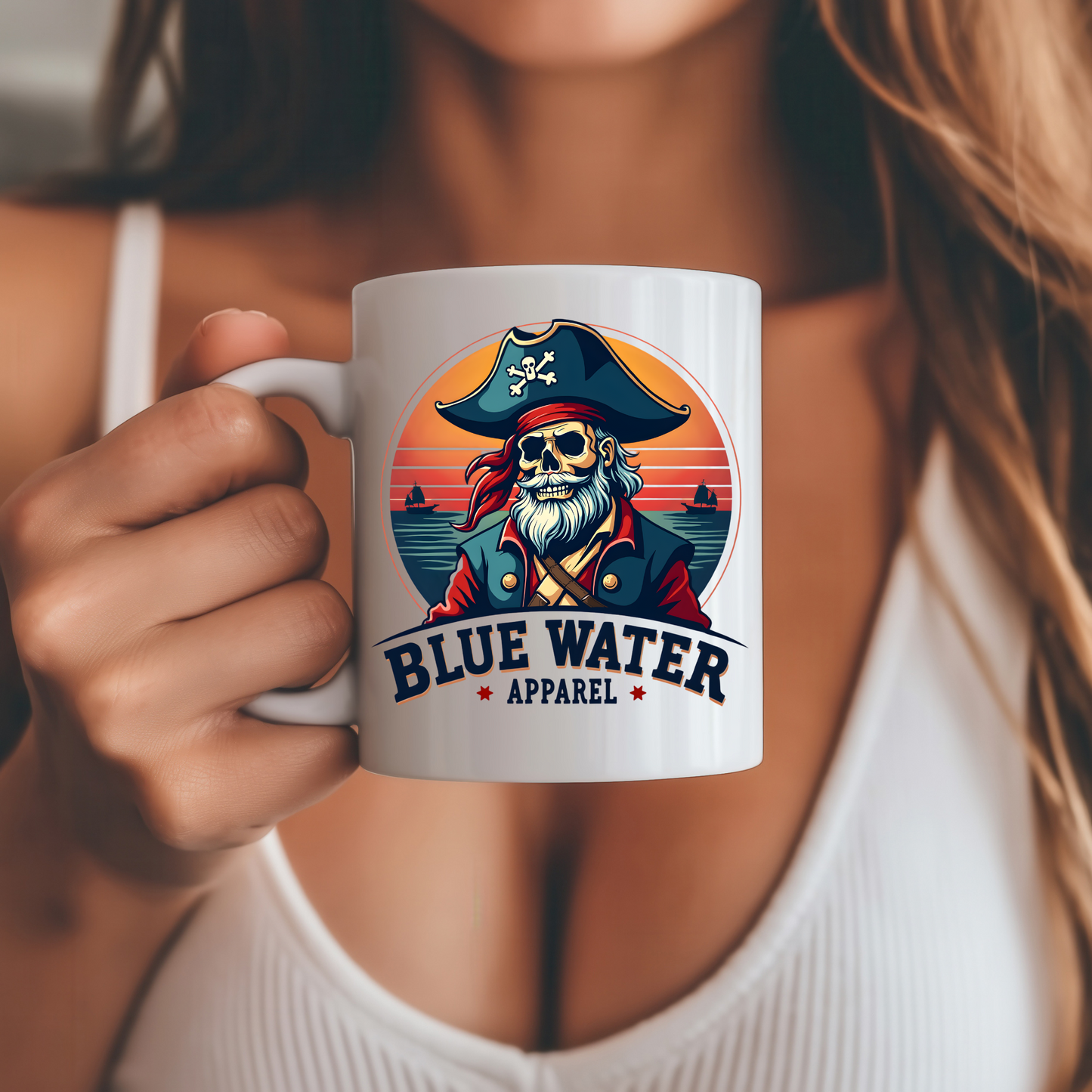 Vintage Pirate 11oz Ceramic Mug by Blue Water Apparel