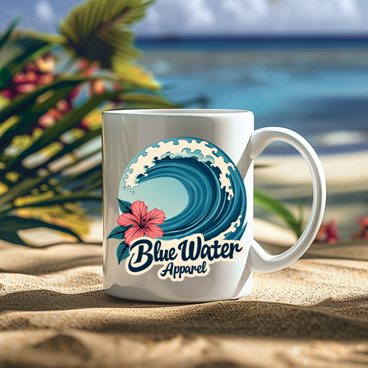 Hibiscus Wave 11oz. Mug by Blue Water Apparel