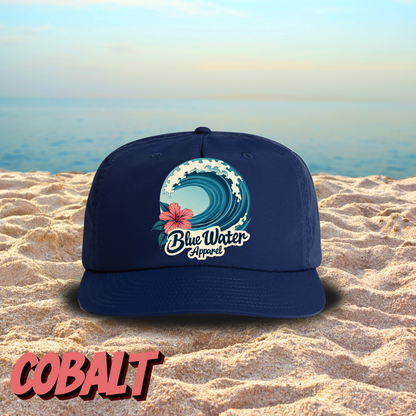 Vintage Graphic Surf Cap - Hibiscus Wave by Blue Water Apparel
