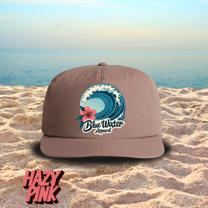Vintage Graphic Surf Cap - Hibiscus Wave by Blue Water Apparel