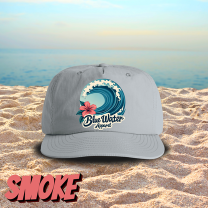 Vintage Graphic Surf Cap - Hibiscus Wave by Blue Water Apparel