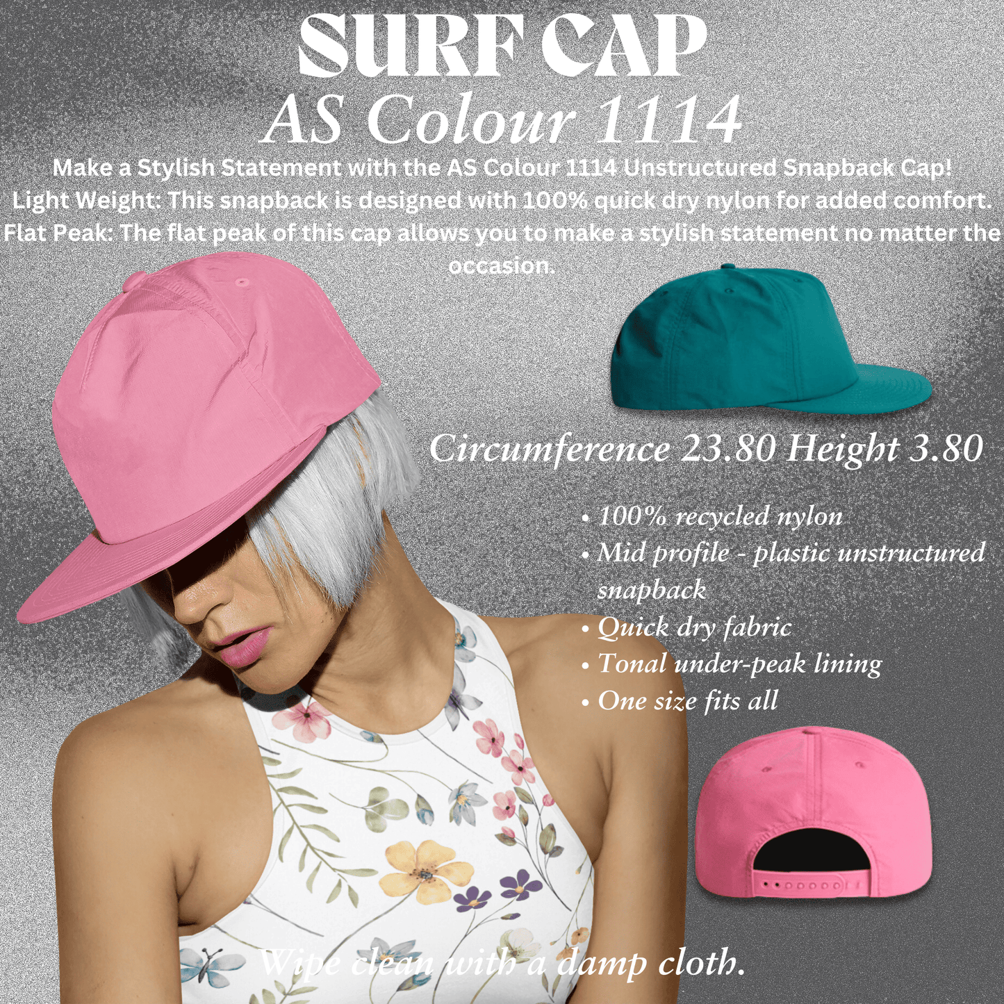 Retro Graphic Surf Cap - Retro Wave by Blue Water Apparel