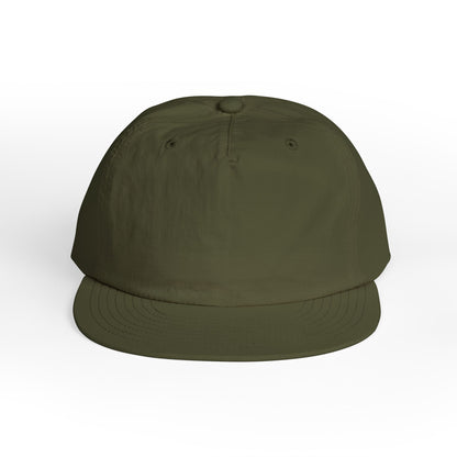front view of army green colored surf cap